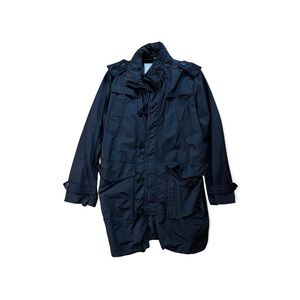 XL Black Burberry Trench style jacket